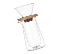 Carafe à café isotherme en verre borosilicate et goutte à goutte pour infusion à froid et versement à chaud avec carafe de nettoyage simple avec goutteur