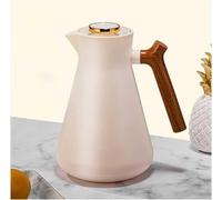 Carafe à Café Thermique 1/1,5 Litre, Cafetière Insed sous Vide Bouteille à Café sous Vide Insed Pichet à Vide De Rétention De Chaleur 24 Heures sur 24 pour Thé Au Café, Beige, 1L