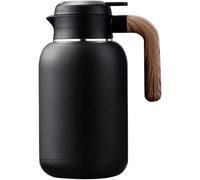 Carafe à Café Thermique, Cafetière à Café Isolée en Acier Inoxydable, Carafe Isolée sous Vide étanche pour Café Au Lait Thé Boissons Chaudes, Nero, 2L