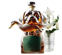 Carafe à décanter à bourbon, bouteille d'alcool en forme de chien | Récipient à alcool hermétique à collectionner pour décoration d'intérieur, décoration de bureau pour hommes et pères, vodka, bourbon