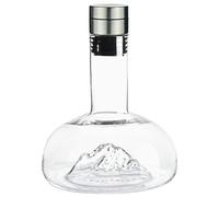 Carafe à décanter à whisky avec motif montagne, 1200 ml en verre transparent, carafe à décanter sans plomb pour vodka bourbon, excellent cadeau pour homme et femme