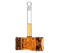 Carafe à décanter à whisky en forme de marteau | Bouteille de vin de 400 ml | Récipient décoratif en 3D pour vodkas, bouteille d'alcool élégante adaptée au bourbon, whisky, liqueur et service