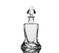 Carafe à décanter carrée torsadée avec bouchon en verre pour liqueur, vin, scotch, bourbon, vodka, brandy ou bain de bouche