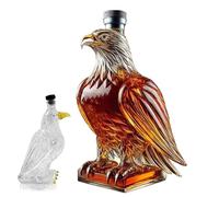 Carafe à décanter Eagle - Décanteur à whisky pour un affichage élégant de table | Verre soufflé à la main avec motif détaillé aère les boissons tout en ajoutant de la sophistication à votre bar