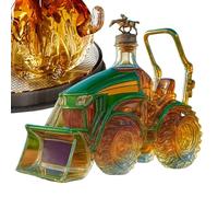 Carafe à décanter en forme de tracteur 3D en forme de tracteur - Ornement en verre fait à la main - Décoration - Carafes de rangement pour hommes et femmes - Pour les amateurs de whisky - Armoire