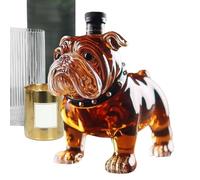Carafe à décanter pour whisky - Bouteille bouledogue français - Récipient de liquide en verre - Stockage d'alcool décoratif avec une grande capacité - Boissons de collection pour bar comptoir