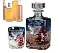 Carafe à décanter US 250th Bourbon, collectionneurs élégants de bouteilles de whisky