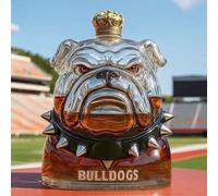 Carafe A Decanter Vin - Bouteille Whisky, Bouteille De Whisky 3D En Forme De Bouledogue, Carafe À Whisky Fantaisie En Verre, Bouteilles De Vin Vides Créatives Sur Le Thème Des Animauxs
