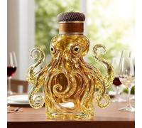Carafe A Decanter Vin - Bouteille Whisky, Statue De Carafe À Whisky Octopus, Semble Délicieuse, Fabriquée En Verre Pur Sans Plomb Fait À La Main, Contrôle Des Tentacules