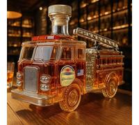Carafe A Decanter Vin - Decanter Whisky Figurine, Sculptures De Bouteilles De Whisky En Forme De Camion De Pompiers, Statues De Carafes En Verre Créatives Et Originales En 3D(A)