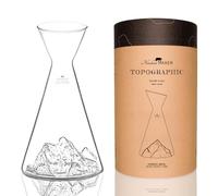Carafe à eau 1 L | Borosilicate de qualité supérieure soufflés artisanalement avec les montagnes en relief | TOPOGRAPHIC (Mont Everest)