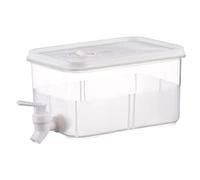 Carafe à eau avec robinet de 5 L, distributeur de boissons en plastique pour réfrigérateur avec grand couvercle à infuseur, récipient réutilisable pour boissons froides avec robinet