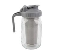 Carafe à eau en verre polyvalente avec brosse de nettoyage et passoire