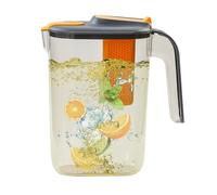 Carafe à eau pour réfrigérateur - 2,6 L - Pichet à eau avec couvercle, purificateur d'eau, carafe filtrante pour réfrigérateur - Carafe étanche pour porte de réfrigérateur - Pichet à eau avec infuseur