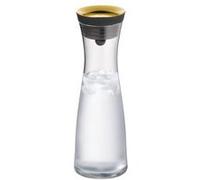 WMF Basic Carafe à eau, 1,0 l, hauteur 29 cm, carafe en verre, couvercle en silicone, fermeture en gros plan, Or