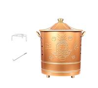 Carafe à feu, incinérateur à déchets de jardin avec crochet à feu, brûleur en acier inoxydable pour la combustion de vieux billets, documents et papiers (or, 40 cm)