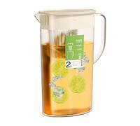 Carafe à infuseur à thé, verseuse à thé, verseuse à thé de 2L avec couvercle et infuseur à thé, carafe à eau froide, bouilloire à thé glacé, ustensiles de service pour boissons d'eau chaude/froide, 19