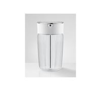Carafe à lait JURA 24313 0,5 L verre strié couvercle inox pivotant 2 adaptateurs silicone Blanc