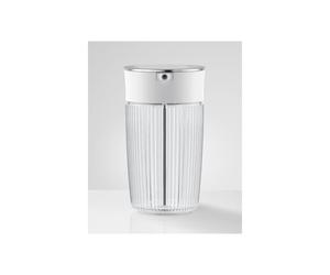 Carafe à lait JURA 24313 0,5 L verre strié couvercle inox pivotant 2 adaptateurs silicone Blanc
