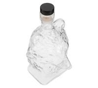 Carafe à Liqueur Forme de Loup 340ml en Verre avec Bouchon | Forme Animale Claire, 340ml, Usage pour Fêtes et Occasions Spéciales, Réutilisable, Facile à Nettoyer