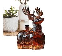 Carafe à Spiritueux - Carafe Verrerie Ludique 120 ml au Cerf, À Alcool En Forme D'Animal Pour Spiritueux | Idée Cadeau pour Noël Anniversaire Décoration Maison Bar Bureau Vodka Brandy Vin Tequil