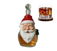 Carafe à spiritueux, Père Noël, décoration saisonnière, carafe à whisky de Noël | Pour bar, bureau, restaurant, hôtel, club, cheminée, vitrine repas, barman, collectionneur
