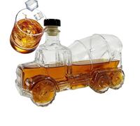 Carafe À Spiritueux - Récipient À Boissons En Verre De 300 Ml Pour Alcool Et Vodka | Bouteille En Verre Élégante | Carafe Pour Réunions De Famille, Fêtes, Noël, Mariages, Accessoires De Bar À Domicile