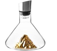Carafe à vin avec filtre aérateur, verre en cristal soufflé à la main sans plomb (doré)