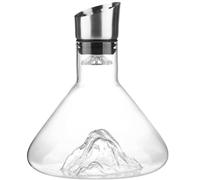 Carafe à vin avec filtre aérateur, verre transparent soufflé à la main sans plomb (transparent)
