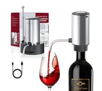 Carafe à vin avec verseur doseur automatique | Distribution de vin dosé par simple pression d'un bouton ; fabriqué en acier inoxydable 304 ; compact et portable.