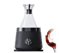 Carafe à vin électrique, refroidisseur à vin portable 0~20°C avec pichet de 1,5L,lumière d'ambiance 3 couleurs,écran d'affichage numérique,refroidissement rapide,ultra silencieux(Black)
