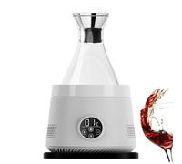 Carafe à vin électrique, refroidisseur à vin portable 0~20°C avec pichet de 1,5L,lumière d'ambiance 3 couleurs,écran d'affichage numérique,refroidissement rapide,ultra silencieux(White)