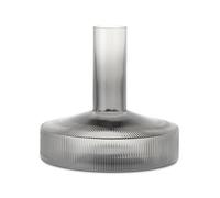 ferm LIVING Carafe à vin Ripple gris fumé H x Ø 17,5x18,5cm/1,1L