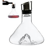 Carafe à vin rouge 1500 ml en verre | Verre avec carafe à vin avec aérateur | Carafe à vin durable | Aérateur de vin manuel pour la maison, le bar