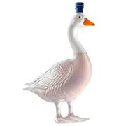 Carafe à whisky - Bouteille en verre de whisky Grey Goose de 14 cm | Gravure 3D Bouteille de vodka du 30e anniversaire | Texture givrée avec étiquette Carafe à spiritueux de 350 ml. Verre, 273g.