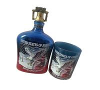 Carafe à whisky commémorative du 250e anniversaire, bouteille d ' alcool de vacances unique avec patriotique, bouteille d ' alcool design de péage d ' indépendance