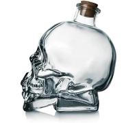 Carafe à whisky de 750 ml, décorations squelette, bouteille avec bouchon en liège pour tequila, vodka, alcool, cadeaux pour homme, papa et femme