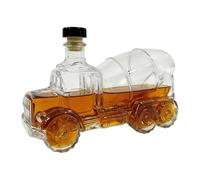 Carafe à whisky - Distributeur d'alcool de 300 ml - Bouteille en verre de table avec design élégant - Boissons de cognac, réunion de famille, fête, mariage, restaurant, bar de Noël, usage domestique