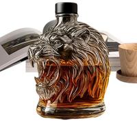 Carafe à whisky en forme d'animal, 320 ml, distributeur de liqueur 3D, décoration de bar, cadeau pour homme (Lion)