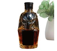 Carafe à whisky en sans plomb avec bouchon hermétique - Carafe à décanter de 300 ml pour alcool - Bouteille en verre robuste de style tonneau - Élégant distributeur de Bourbon Brandy