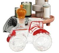 Carafe à whisky en verre - Bouteille d'alcool de tracteur de 300 ml, récipient décoratif créatif de style voiture | pour vin Vodka Brandy Bourbon Home Office Bar Hommes Papa Anniversaire Fête de