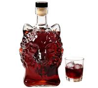 Carafe À Whisky En Verre - Distributeur De Bouteilles En Verre Wolf Head, Bouteille À Carafe À Whisky Wolf Head | Distributeur D'alcool En Pour Bar À Domicile, Mariage, Fête, Célébration, Cade