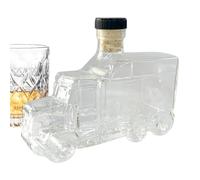 Carafe à whisky - Récipient à alcool en verre de 375 ml avec bouchon, peinture en aérosol design élégant demi-camion, belle solution de stockage d'ornements | Home Bar Fêtes Mariages Brunch