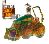 Carafe À Whisky Tracteur, 300ML Bouteille De Whisky En Verre, Carafe Whiskys Créative Pour Voiture Tracteur, 2025 Distributeur De Whiskys Fantaisie, Pour Cadeau Homme