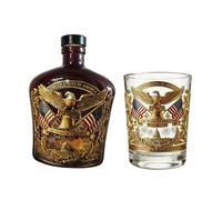 Carafe à whisky unique avec verres, bouteille d ' alcool commémorative du 250e anniversaire de l ' Amérique pour les passionnés d ' histoire Carafe à whisky avec verres