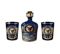 Carafe à whisky unique avec verres, bouteille d ' alcool commémorative du 250e anniversaire de l ' Amérique pour les passionnés d ' histoire Carafe à whisky avec verres