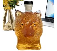 Carafe à whisky - Verre 4,33 x 3,15 x 8,66 po 350 ml | Décanteur de vodka Wolf Head Conteneur d'alcool artistique | Cabinet Maison Bar Cocktail Barman Mariage