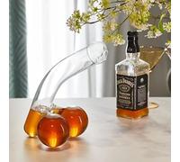 Carafe Amusante, Ensembles de Carafes en Verre Sans Plomb Pour Hommes, Récipient en Verre Unique et Amusant Pour Scotch, Tequila, Brandy, Rhum etc- Accessoires Cadeaux Pour Hommes