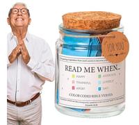 Carafe biblique en verre avec message coloré en papier verset biblique : un flacon de prière qui guérit le cœur avec la Parole de Dieu, dons spirituels qui vous aideront dans votre lecture quotidienne