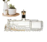 Carafe Bourbon Forme Locomotive Vapeur Ancienne Pièce Maîtresse de Table | Ce pichet à whisky en verre transparent permet d'observer l'écoulement du liquide tout en apportant une touche d'élégance